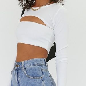 NWOT PRINCESS POLLY ARTI TOP WHITE